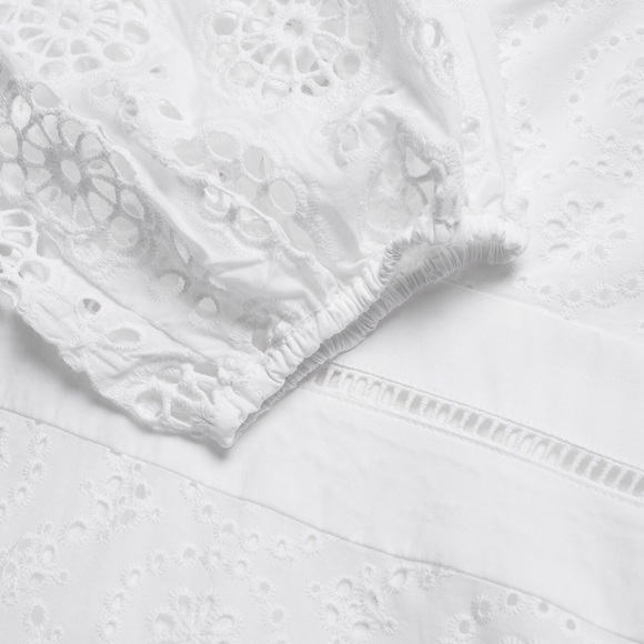 NWOT BANANA REPUBLIC Eyelet Puff-Sleeve Mini Dress - Picture 4 of 13